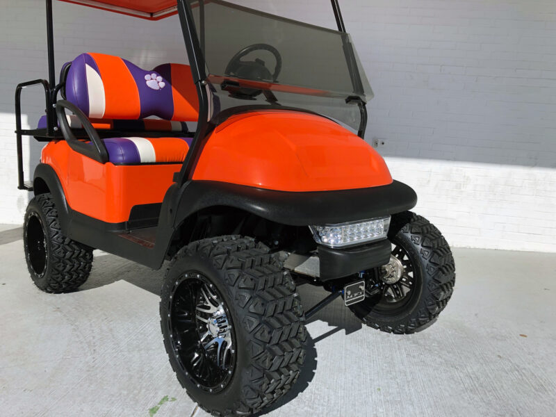 2024 Orange Lifted Club Car Golf Cart - Image 3