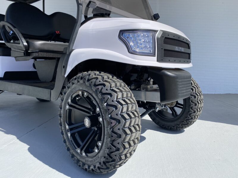 White Alpha Lifted 6 Passenger Limo Club Car Golf Cart - Image 3
