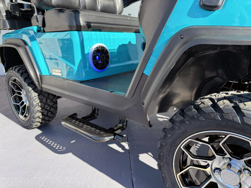 Sky Blue Evolution D5 Maverick 2+2 Plus Golf Cart - Image 6