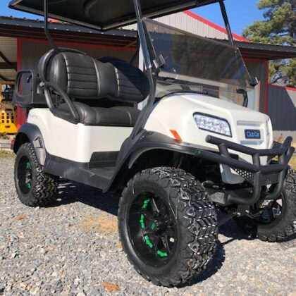 2022 New Touch of Lime Edition Club Car Onward 4 Passenger Lifted Electric PTV Custom Golf Cart