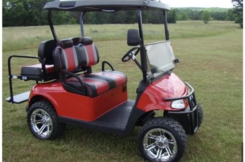 RED 2015 EZ Go RXV ELECTRIC GOLF CART - Image 2
