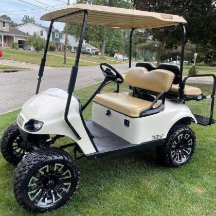 WHITE 2009 EZGO TXT GAS GOLF CART