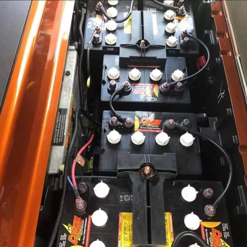 Orange 2018 Lifted Club Car Precedent Golf Cart - Image 2