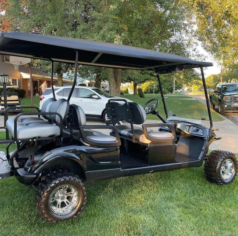 Black Yamaha G29 Gas powered 6 passenger golf cart - Image 8