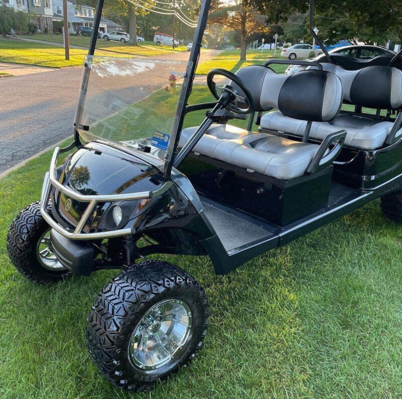 Black Yamaha G29 Gas powered 6 passenger golf cart - Image 6