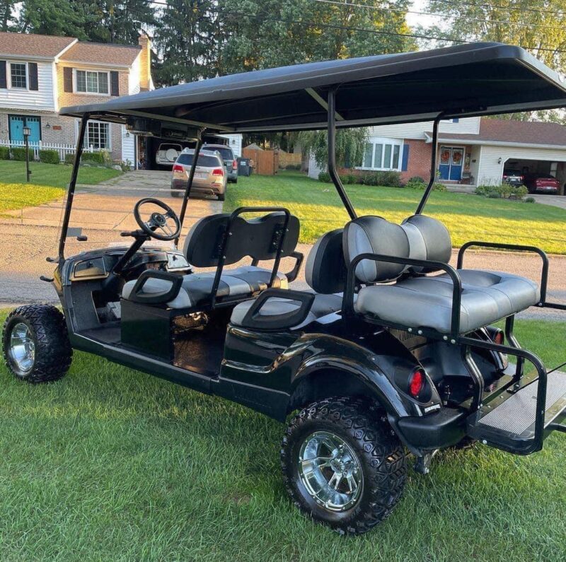Black Yamaha G29 Gas powered 6 passenger golf cart - Image 7