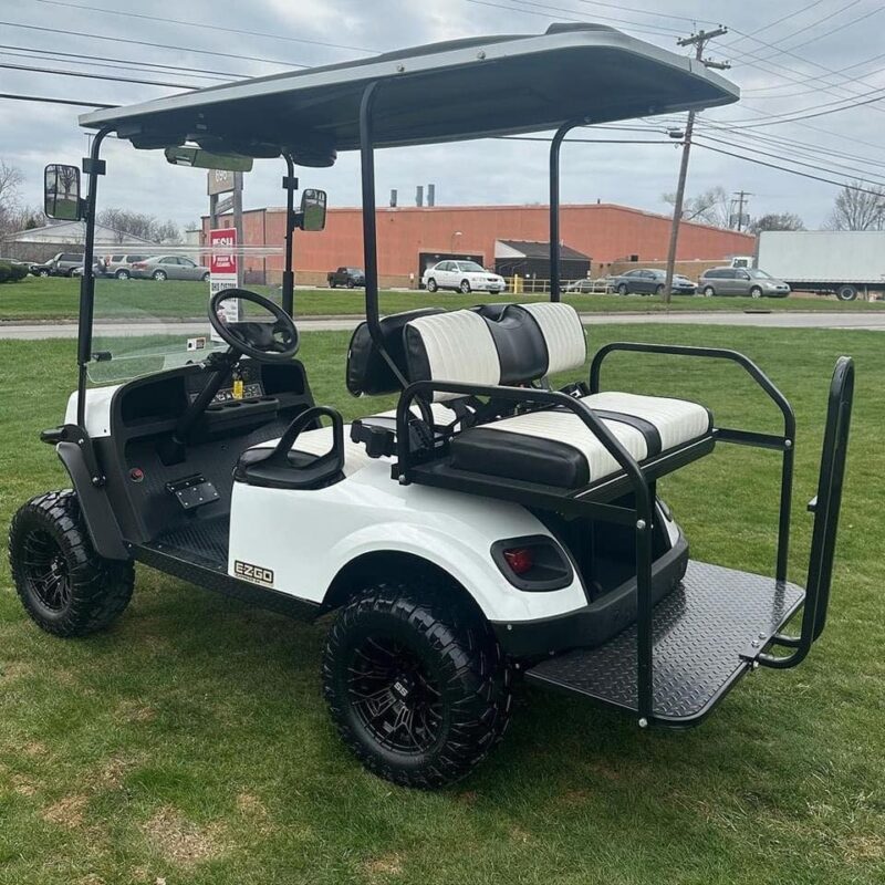 White 2019 Electric EZGO Golf Cart - Image 7