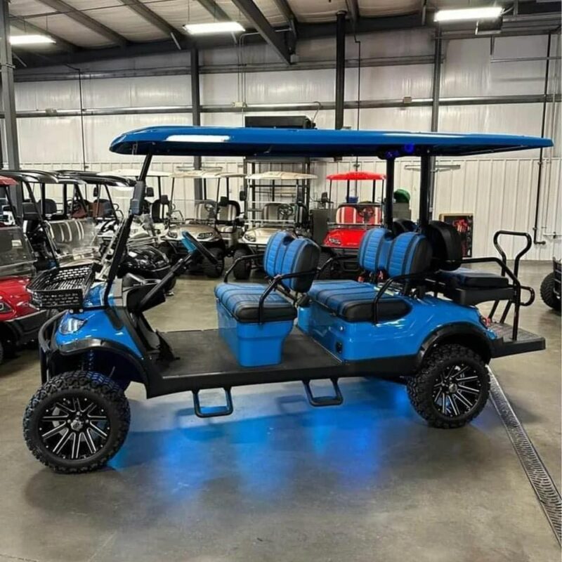 Blue 2023 ICON i60L Electric LIMO Golf Cart - Image 9