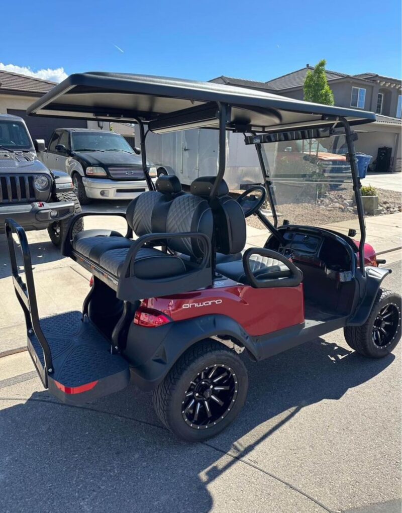 RED ClubCar Golf Cart - 4 passenger Onward - 51V 105ah Eco Battery - Image 10