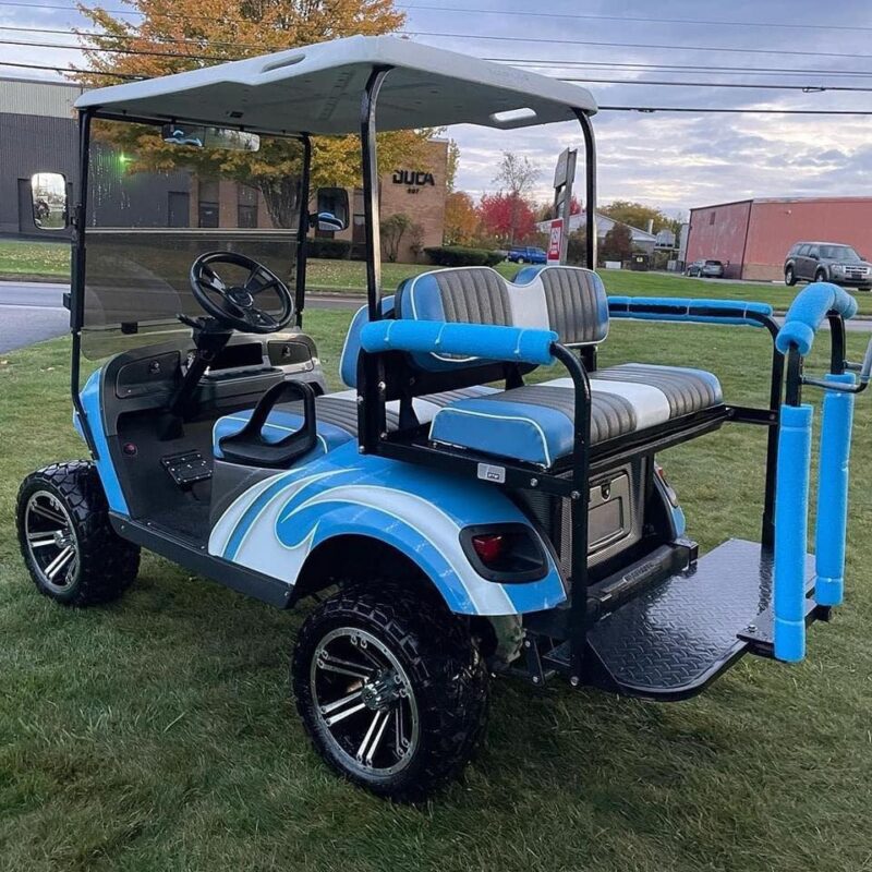 Sky Blue Ezgo TXT GAS Golf Cart - Image 8