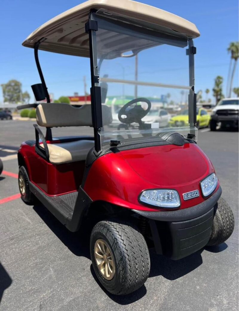 Lot of (4) 2022 EZGO RXV 2 Passenger Golf Carts in Red with Lithium Batteries. - Image 5