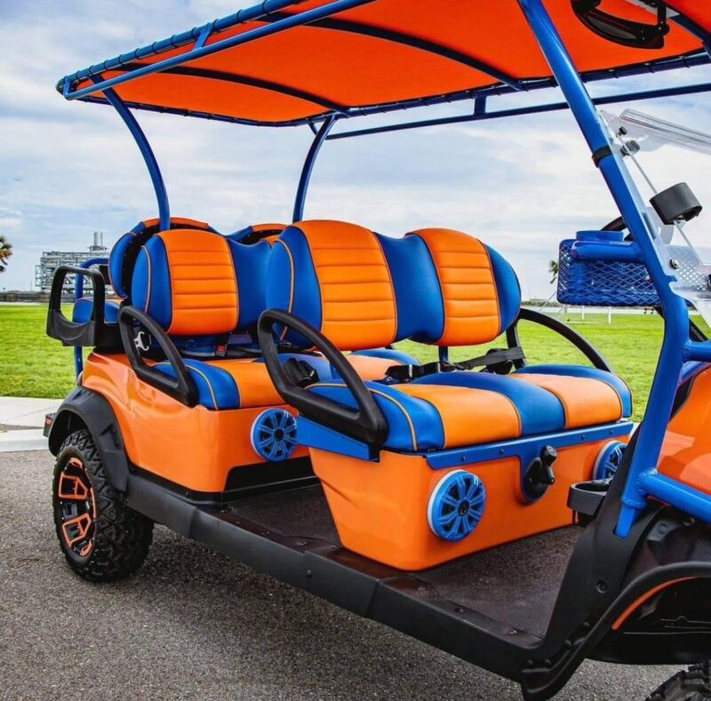 CUSTOM 2023 Club Car Onward 6-Passenger Gas Golf Car in custom CORAL REEF colors! - Image 9