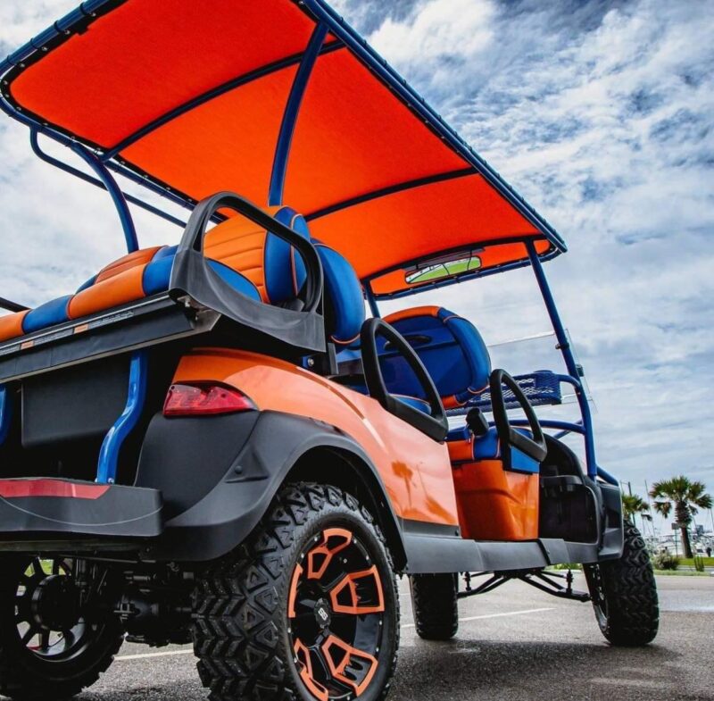 CUSTOM 2023 Club Car Onward 6-Passenger Gas Golf Car in custom CORAL REEF colors! - Image 3
