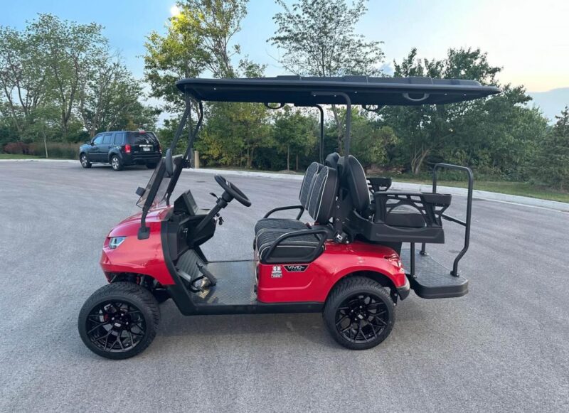 RED 2024 Vivid EV lithium powered golf cart - Image 19