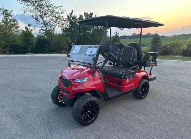 RED 2024 Vivid EV lithium powered golf cart