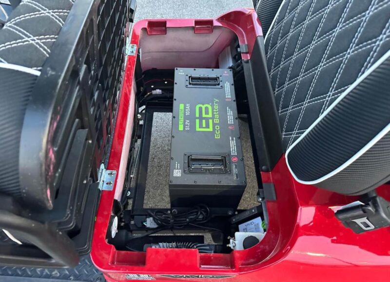 RED 2024 Vivid EV lithium powered golf cart - Image 9