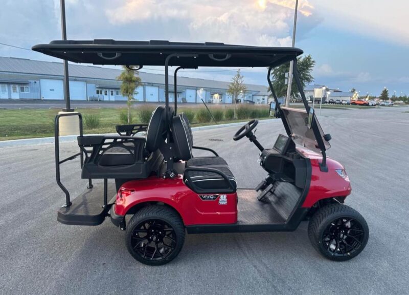 RED 2024 Vivid EV lithium powered golf cart - Image 15